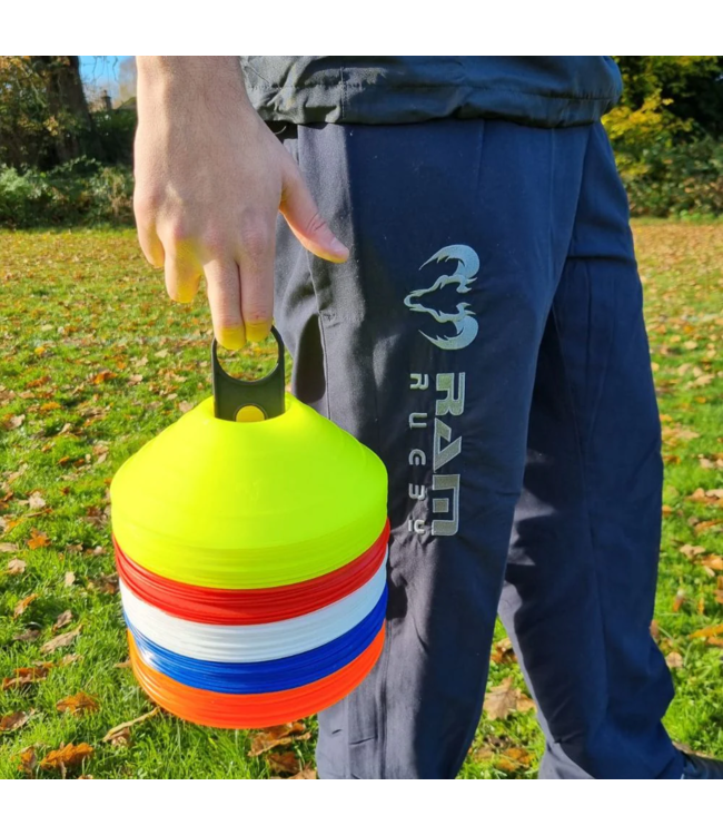 RAM Rugby 50x Markeer Pylonen / Cones / Hoedjes