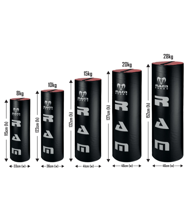 RAM Rugby Custom Tackle Bags - 4 bis 6 wochen Lieferzeit