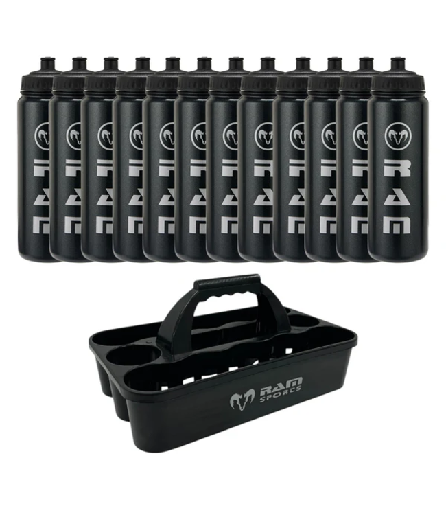 RAM Rugby 8 bouteilles dans un casier en plastique