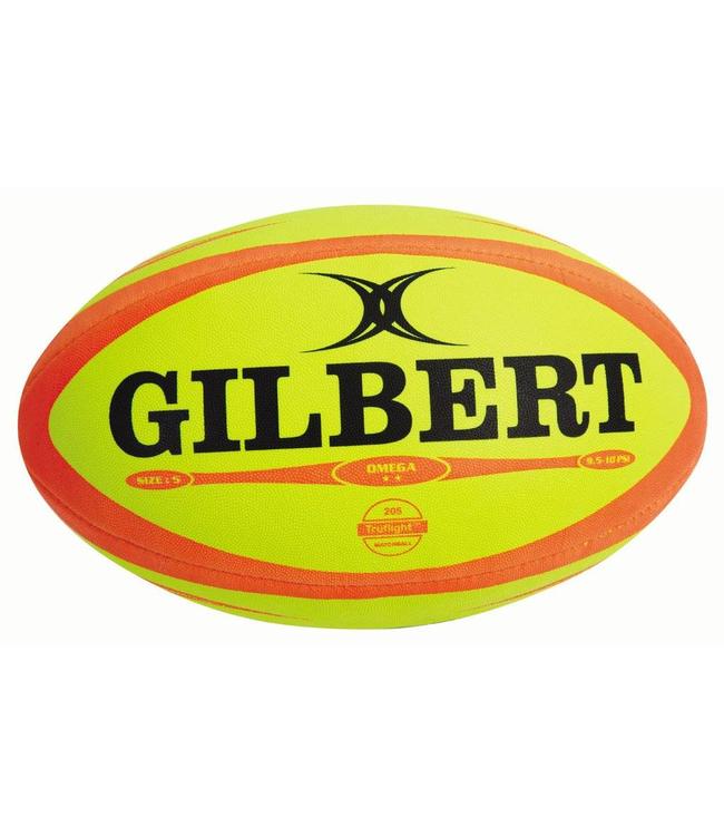 Gilbert Omega Match Rugby Ball - G-S Rubber compound surface - Truflight Valve