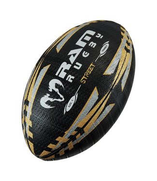 RAM Rugby Street Rugby Ball - Dreilagige Polybaumwolle - 3D-Griff - Top-Marke