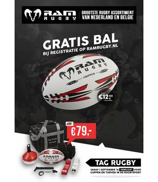 RAM Rugby Schrijf u als school in voor de Tegen een zeer scherpe prijs,  Rugby bal.