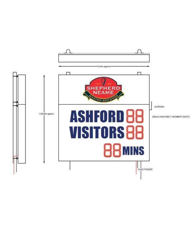 RAM Rugby Große LED-Anzeigetafel