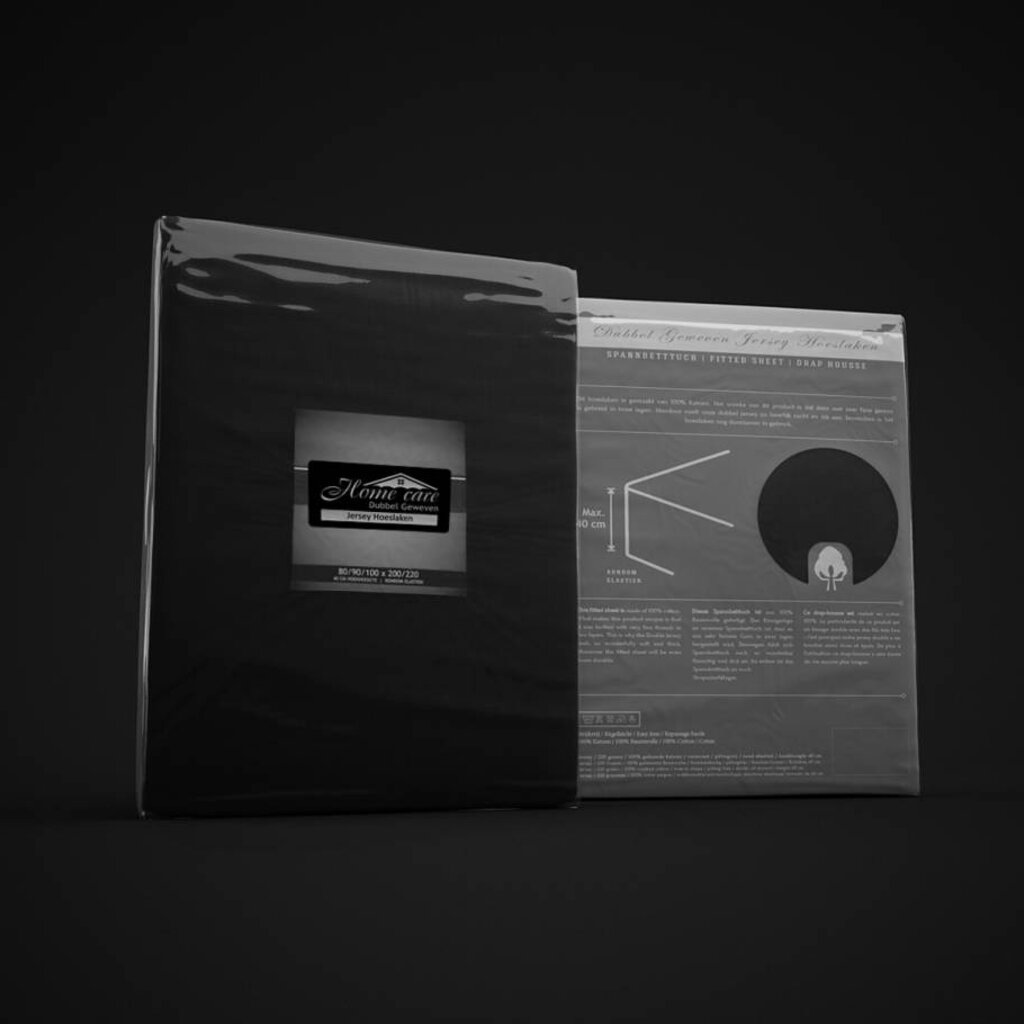 Dreamhouse Bedding Dubbel Geweven Jersey Hoeslaken - Zwart