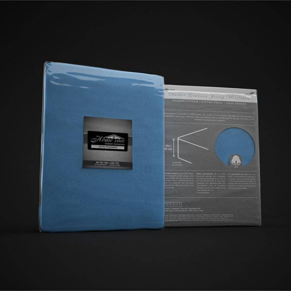 Dreamhouse Bedding Dubbel Geweven Jersey Hoeslaken Blauw