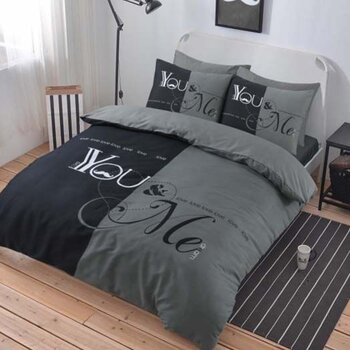 Husch Dekbedovertrek You & Me Grey