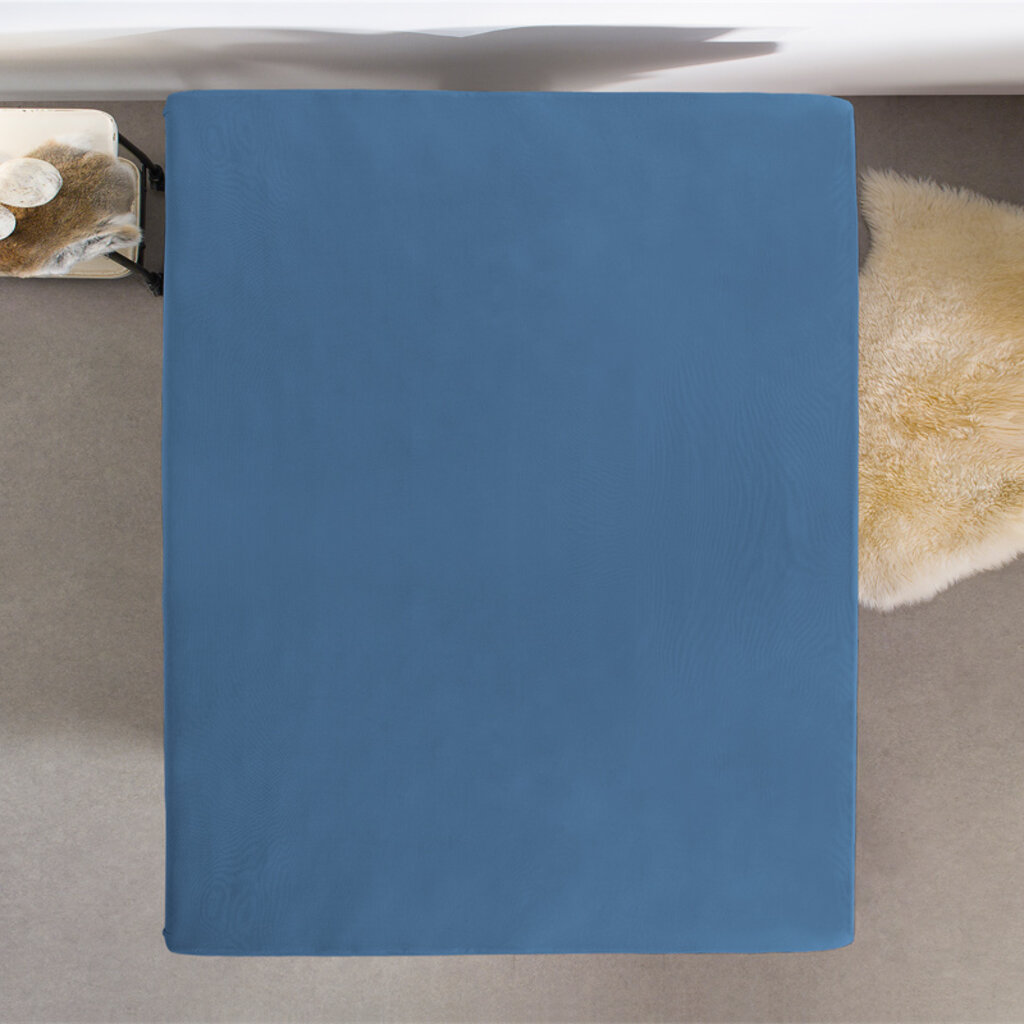 Dreamhouse Bedding Dubbel Geweven Jersey Hoeslaken Blauw