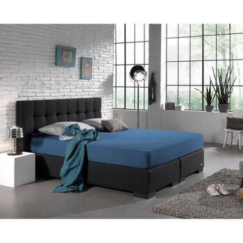 Dreamhouse Bedding Dubbel Geweven Jersey Hoeslaken Blauw