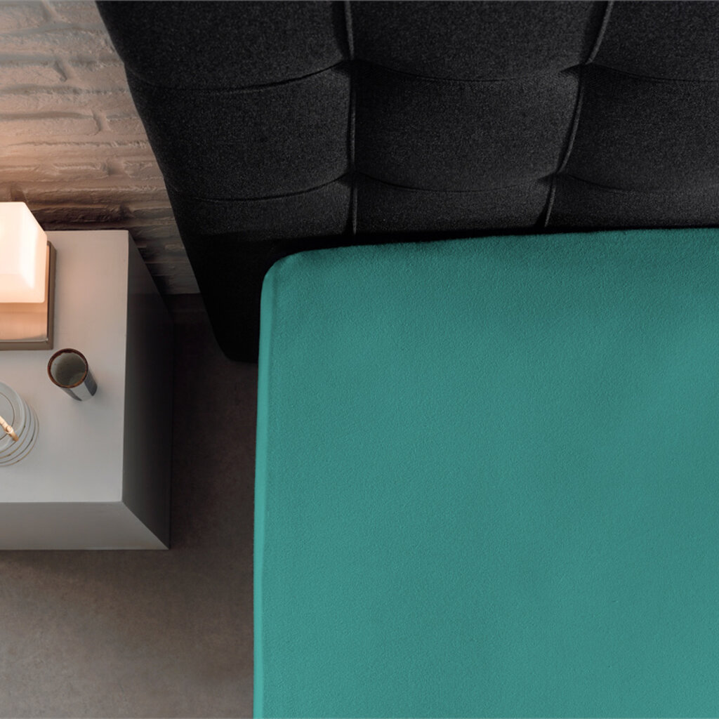 Dreamhouse Bedding Dubbel Geweven Jersey Hoeslaken Turquoise