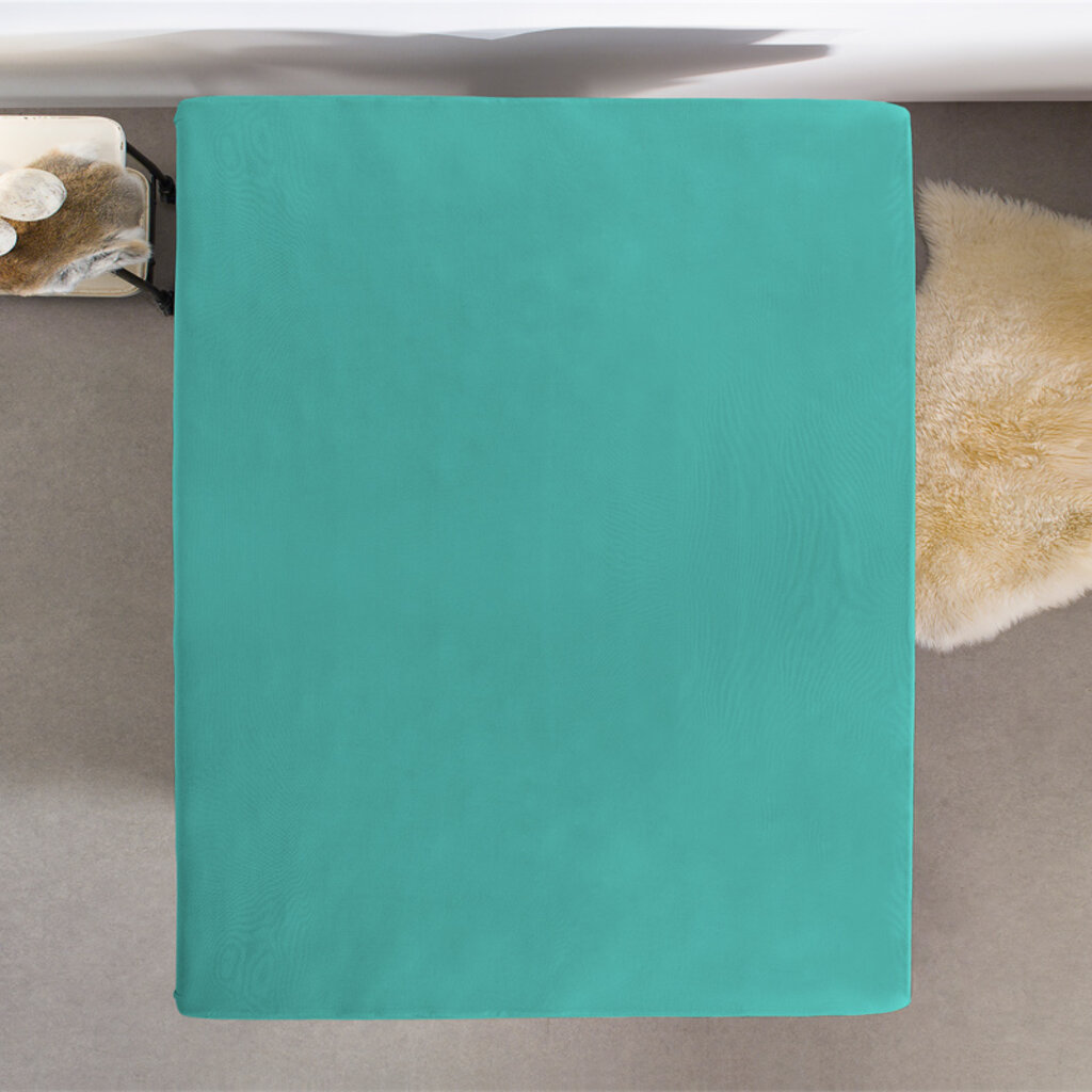 Dreamhouse Bedding Dubbel Geweven Jersey Hoeslaken Turquoise