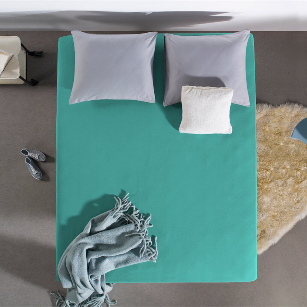 Dreamhouse Bedding Dubbel Geweven Jersey Hoeslaken Turquoise