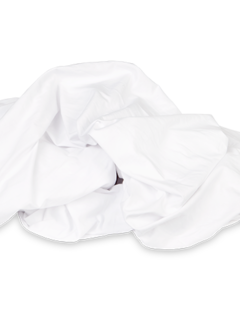 Kayori Split Topper Fitted Sheet Cotton Percale White
