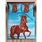 Husch Dekbedovertrek Paard Blauw