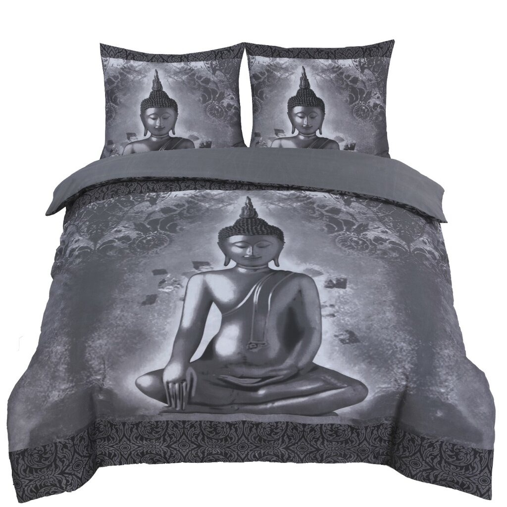Husch Dekbedovertrek Boeddha Grijs