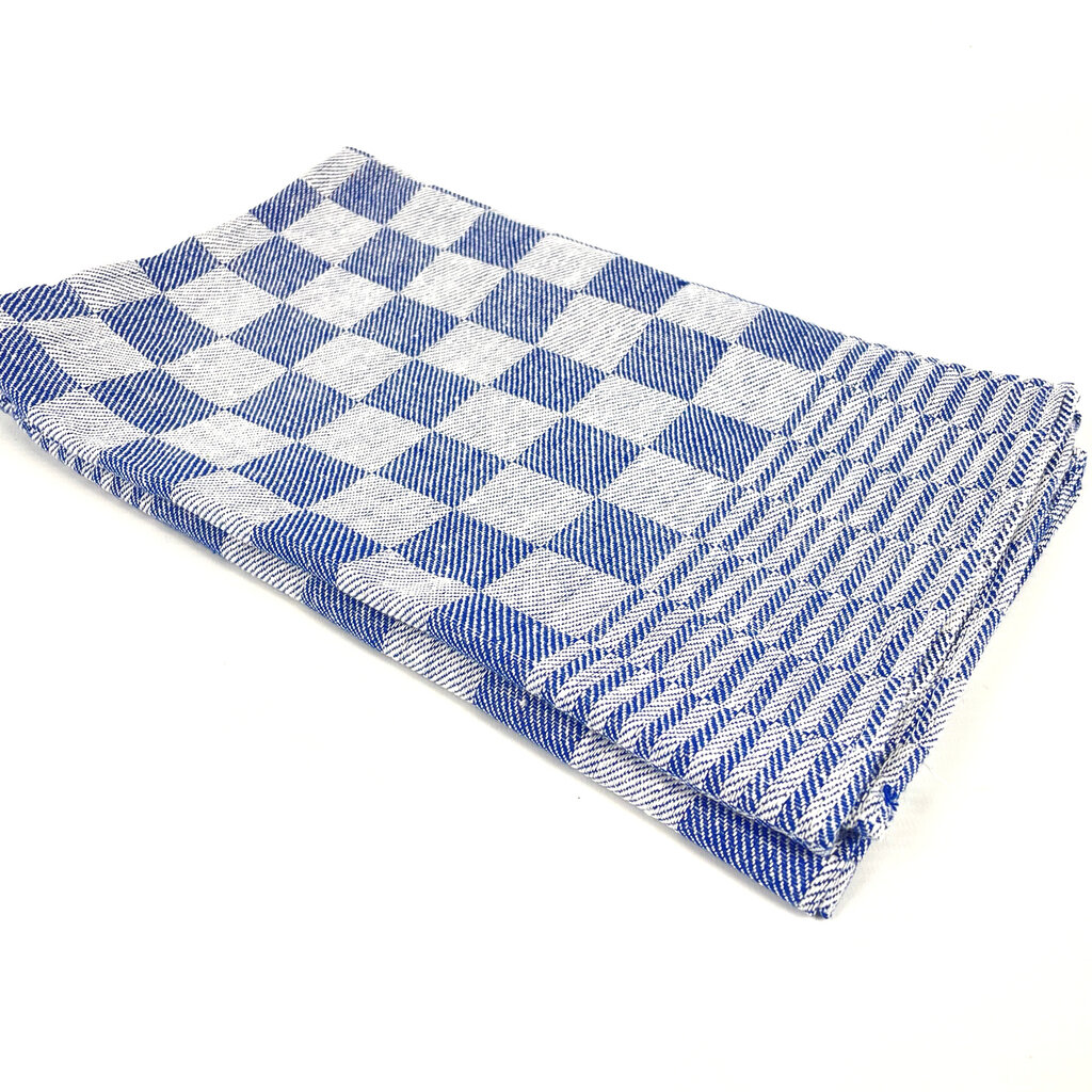 Beau Maison Geblokte Theedoek Blauw  (set van 6)