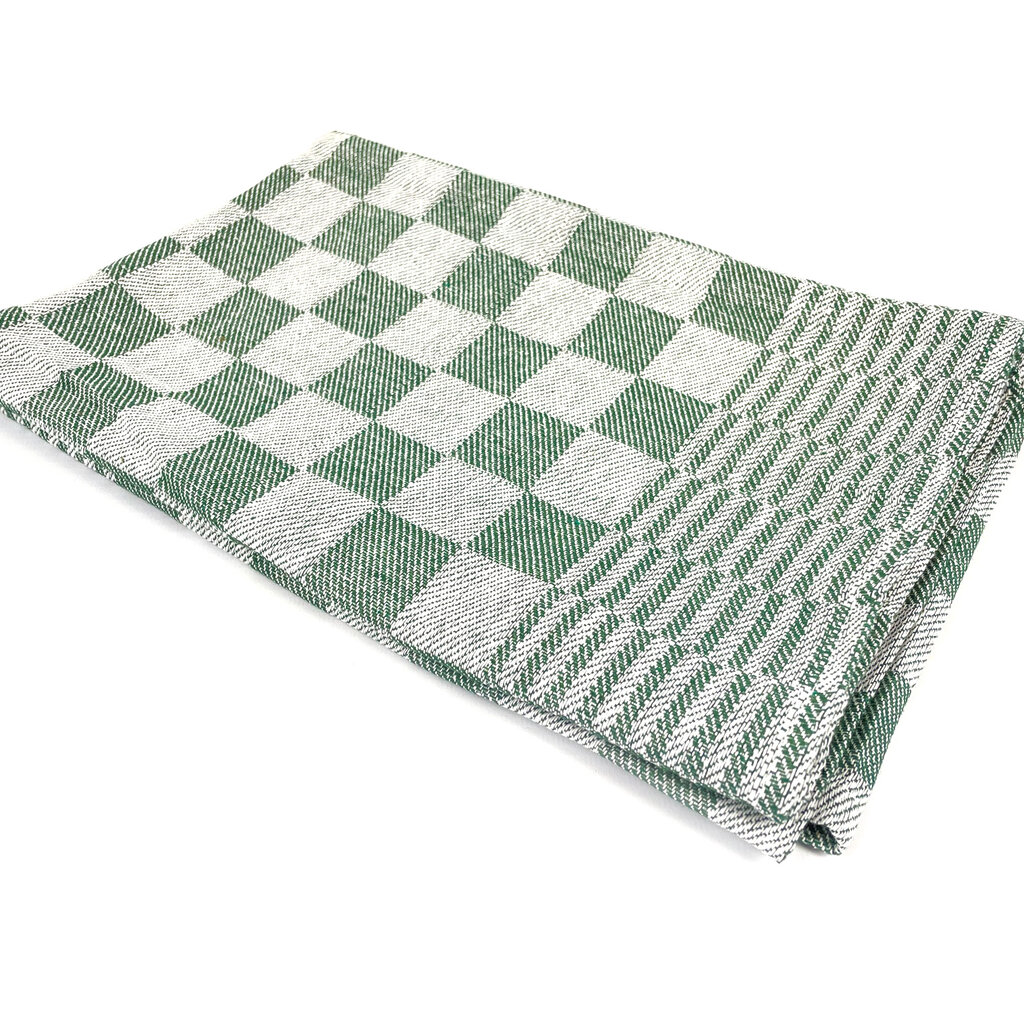 Beau Maison Geblokte Theedoek Groen