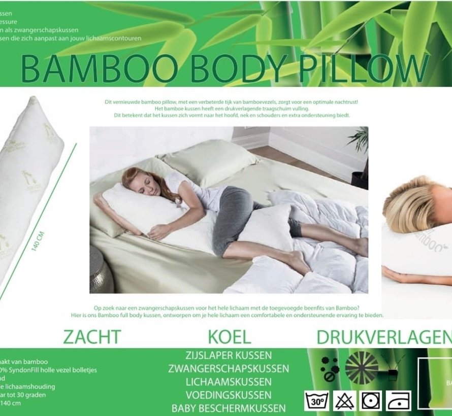 Body Pillow Bamboo - Zijslaper Kussen Bamboe