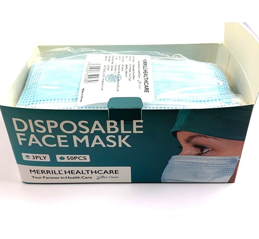 Groothandel / Import Mondneusmasker disposable 3ply surgical mask - 1000 stuks vanaf 1 cent per mondkapje