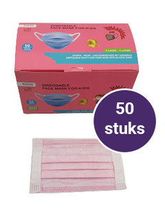 Inactief Vervreemding Immuniteit Roze Mondkapjes voor Kinderen 3 Laags - 50 stuks - Fine2Sleep.nl