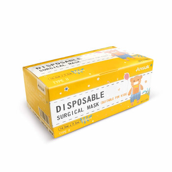 Face Mask Blauwe  Mondkapjes voor Kinderen 3 Laags - 50 stuks