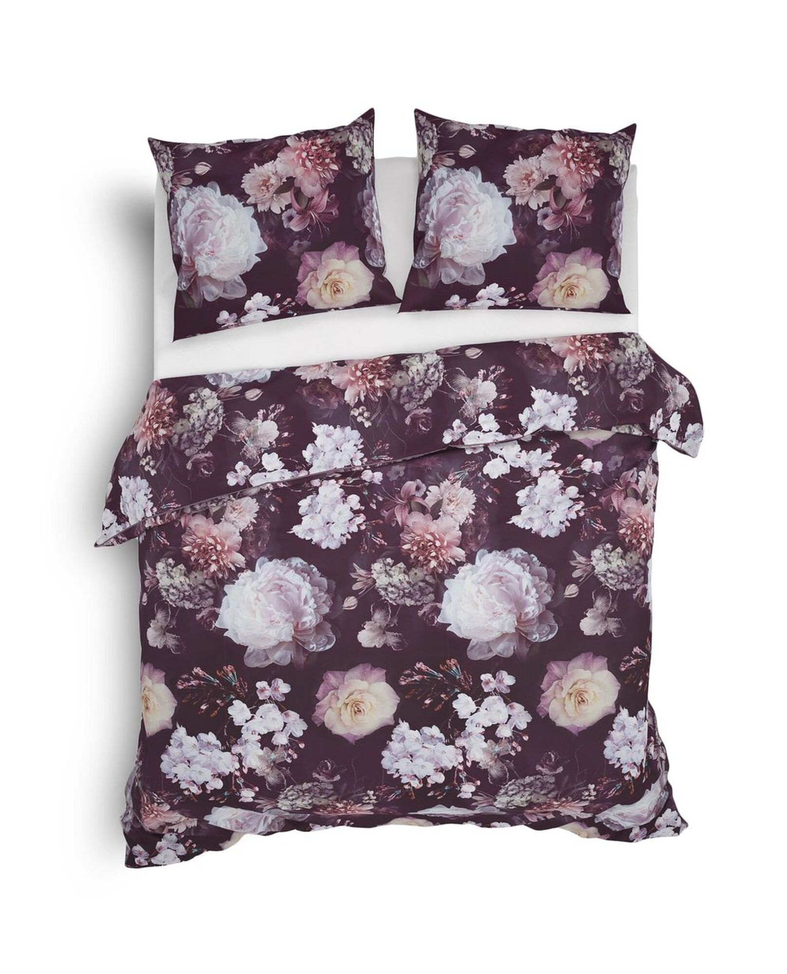 Katoen Flanellen Dekbedovertrek Mina Plum Red