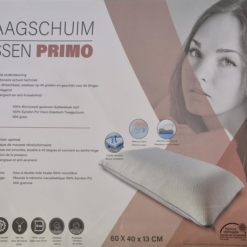 Beau Maison Traagschuim kussen Primo met bies