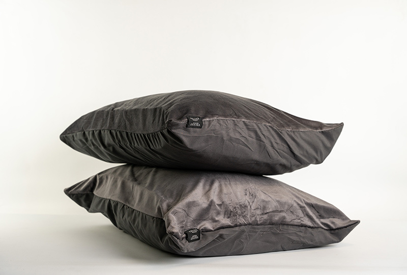 Fluwelen Kussenslopen Antraciet Velvet Velours