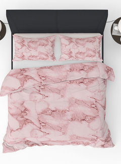 Refined Bedding Dekbedovertrek Marble Pink
