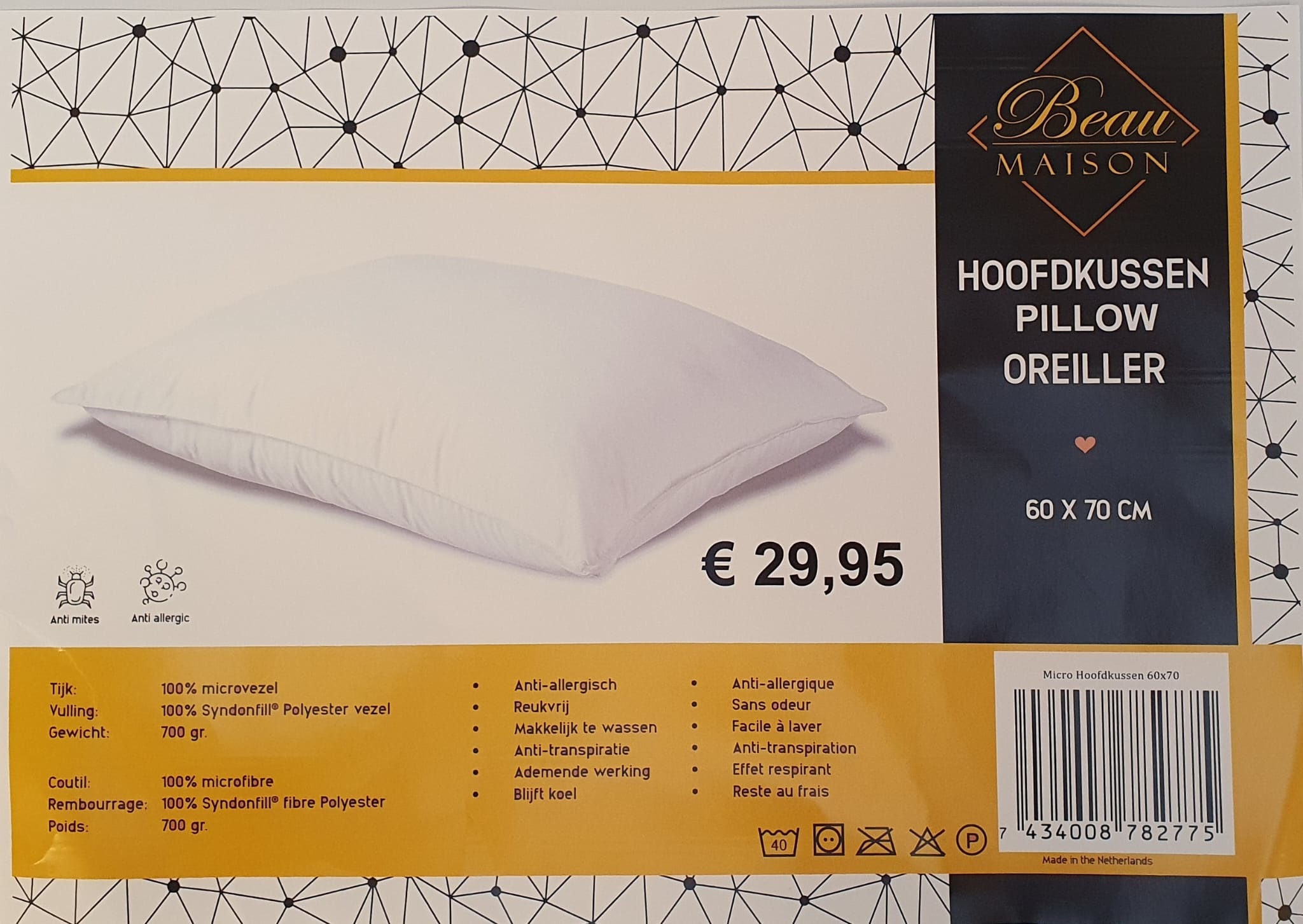 Budget Hoofdkussen - Holle Vezel