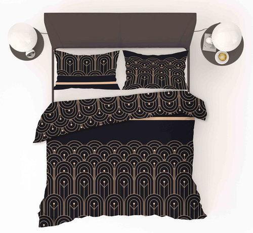 Refined Bedding Art Deco Dekbedovertrek Black