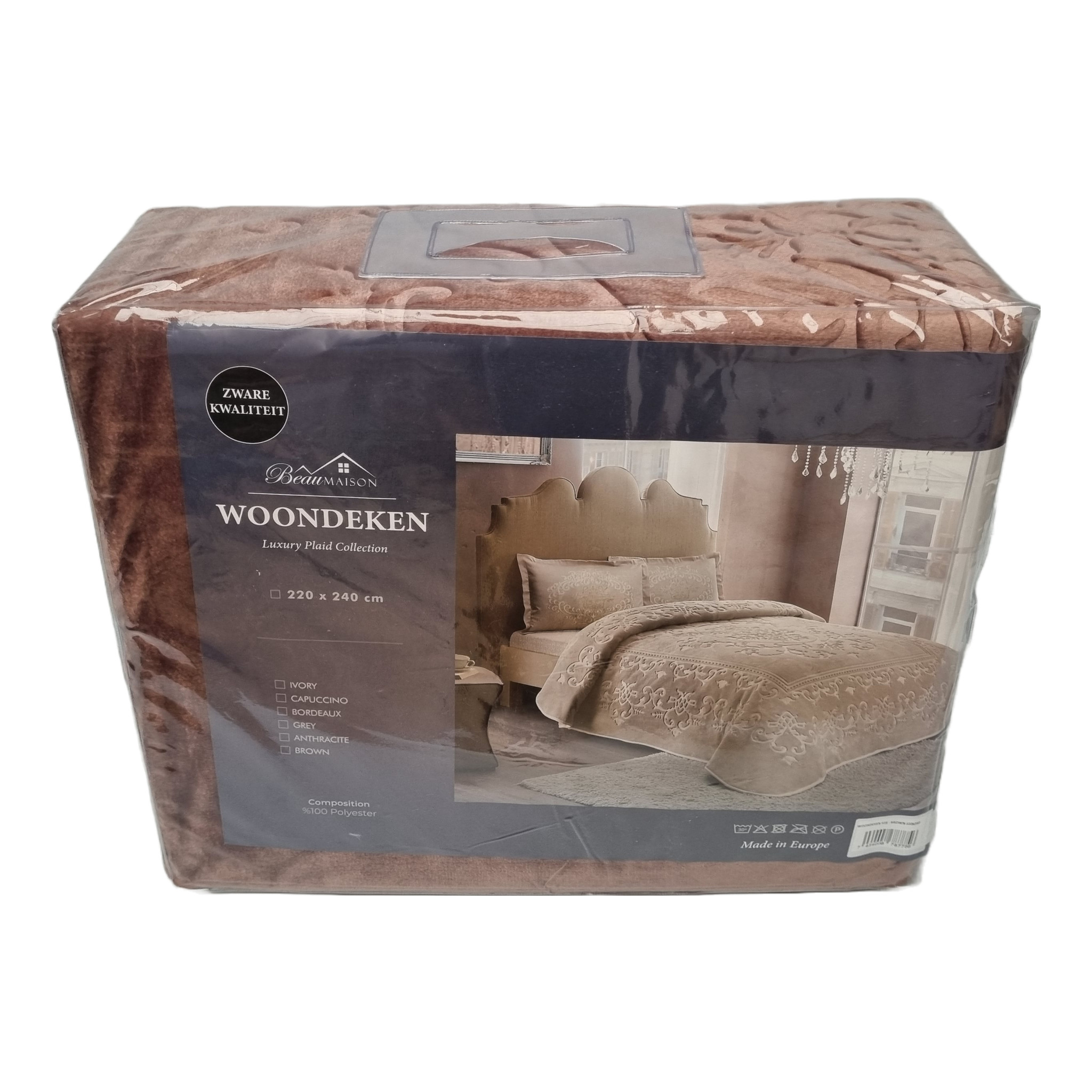 Luxe Woondeken Bruin 220 x 240 cm Fine2Sleep.nl