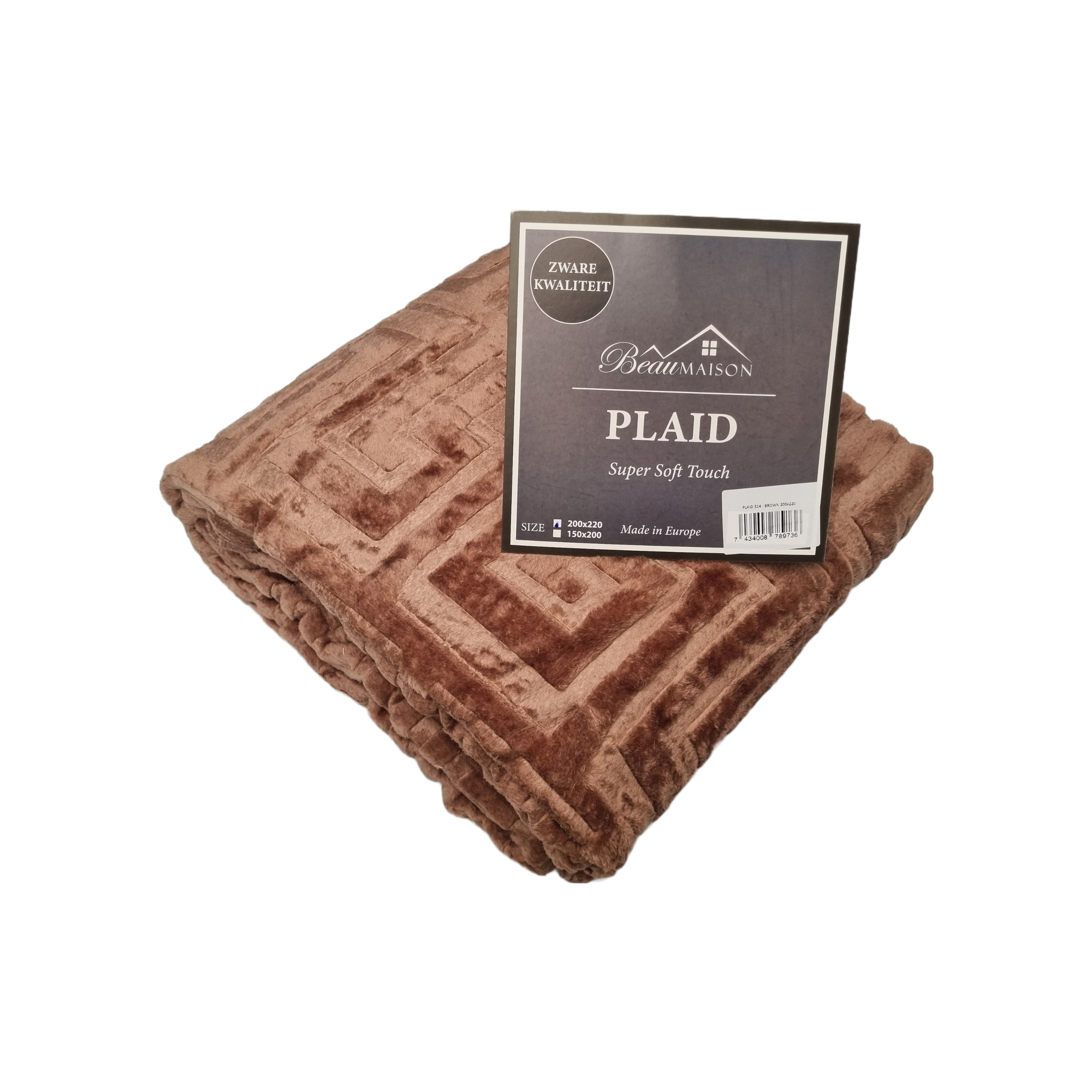 Dubbeldikke Deken | Plaid Bruin
