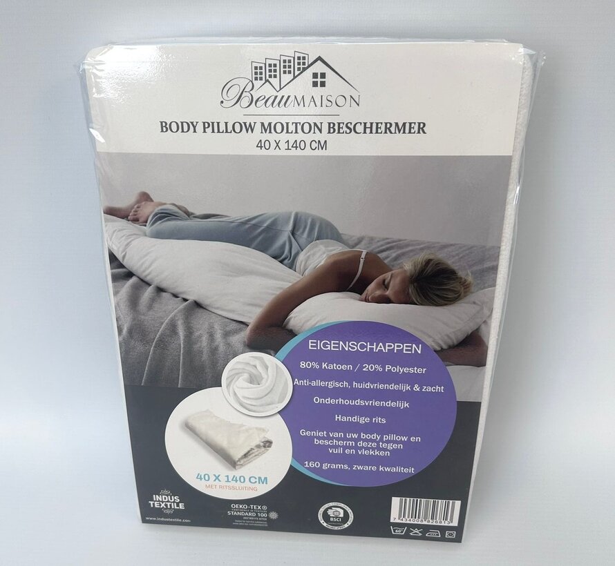 Body Pillow Protector - Molton Lichaamskussen 40 x 140 cm