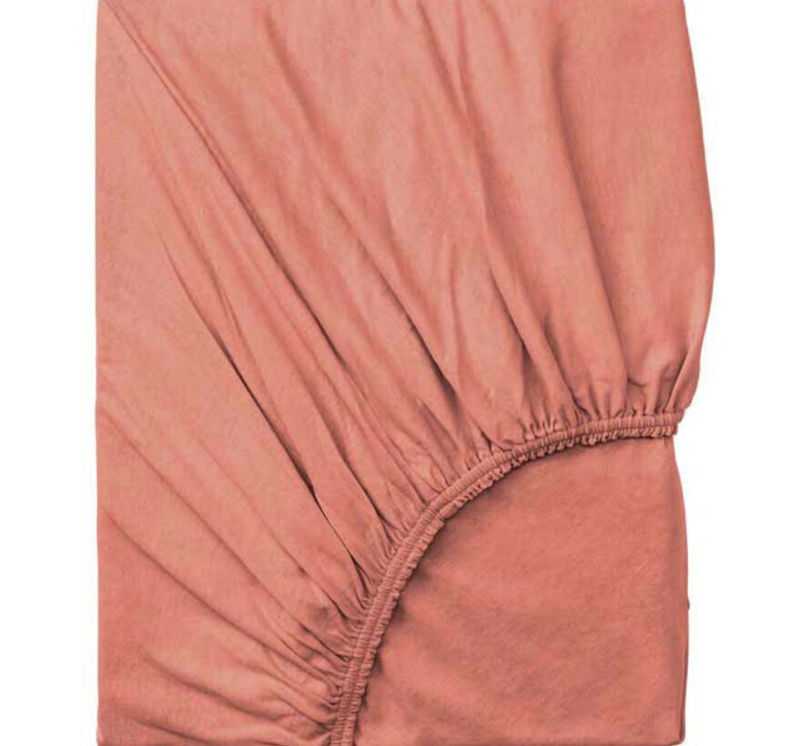 Dubbel Geweven Jersey Topper Hoeslaken Nude Roze