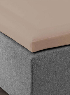 Beau Maison  Topper Dubbel Jersey Hoeslaken Taupe Grey