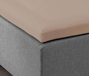 Beau Maison  Topper Dubbel Jersey Hoeslaken Taupe Grey