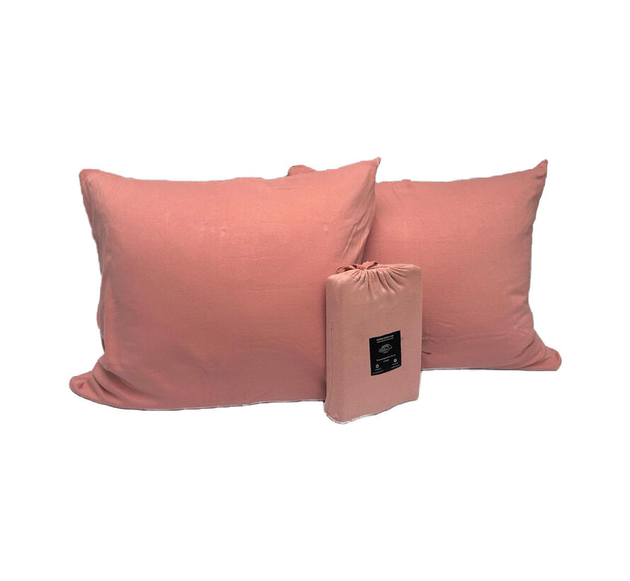 Dubbel Jersey Kussenslopen 60x70 cm Nude Pink - Set van 2