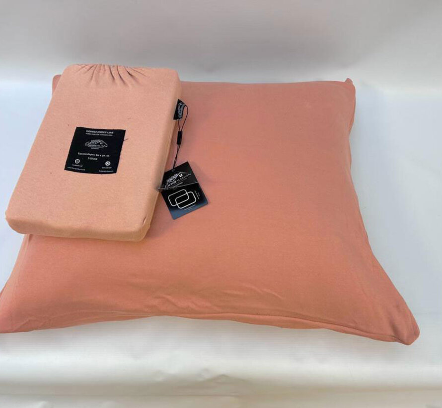 Dubbel Jersey Kussenslopen 60x70 cm Nude Pink - Set van 2