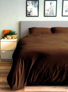 Beau Maison  Velvet Dekbedovertrek Coffee Brown