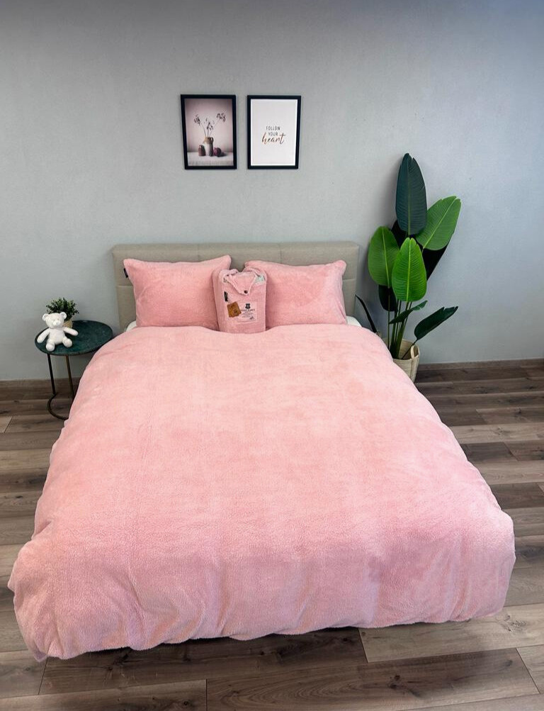 Matras Hoeslaken Teddy Blush Pink