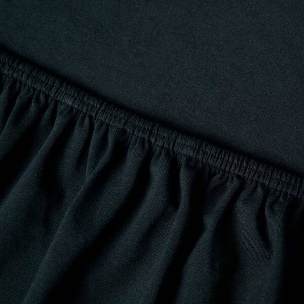 Kayori Premium Stretch Splittopper Hoeslaken Dubbel Jersey Zwart - Saiko