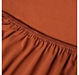 Premium Stretch Topper Hoeslaken Dubbel Jersey Leather Brown