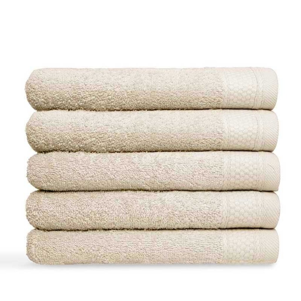 Beau Maison Luxe Handdoeken & Badhanddoeken Zand 100% Katoen - Hotelkwaliteit 500g/m²