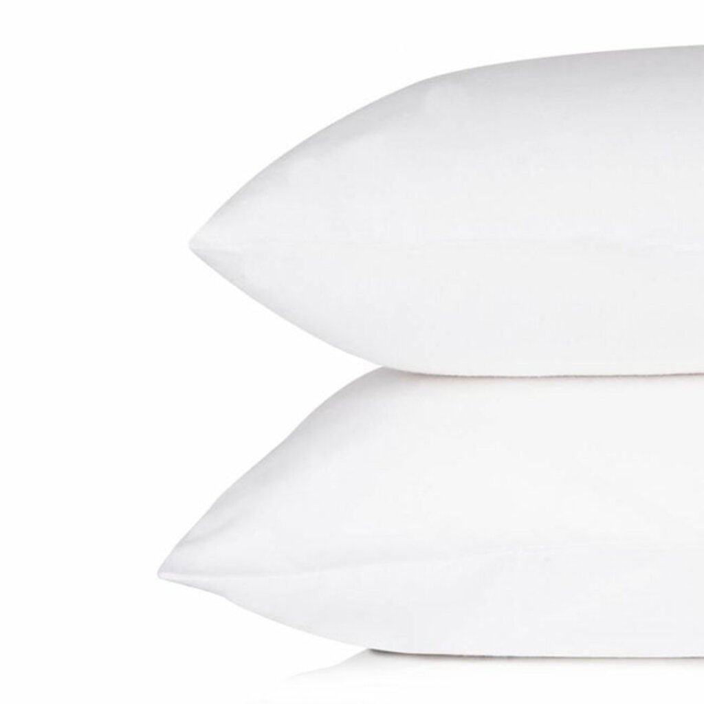 Beau Maison Set van 2 Perkaal Katoenen Kussenslopen Wit - Ademend, Anti Allergisch & OEKO-TEX Gecertificeerd!