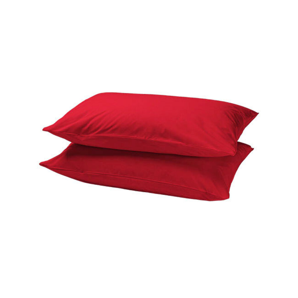 Beau Maison Set van 2 Perkaal Katoenen Kussenslopen Rood - Ademend, Anti Allergisch & OEKO-TEX Gecertificeerd!