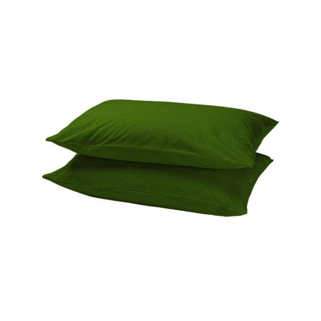 Beau Maison Set van 2 Perkaal Katoenen Kussenslopen Groen - Ademend, Anti Allergisch & OEKO-TEX Gecertificeerd!