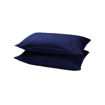 Suite Sheets Kussenslopen Katoen Marineblauw - Set van 2