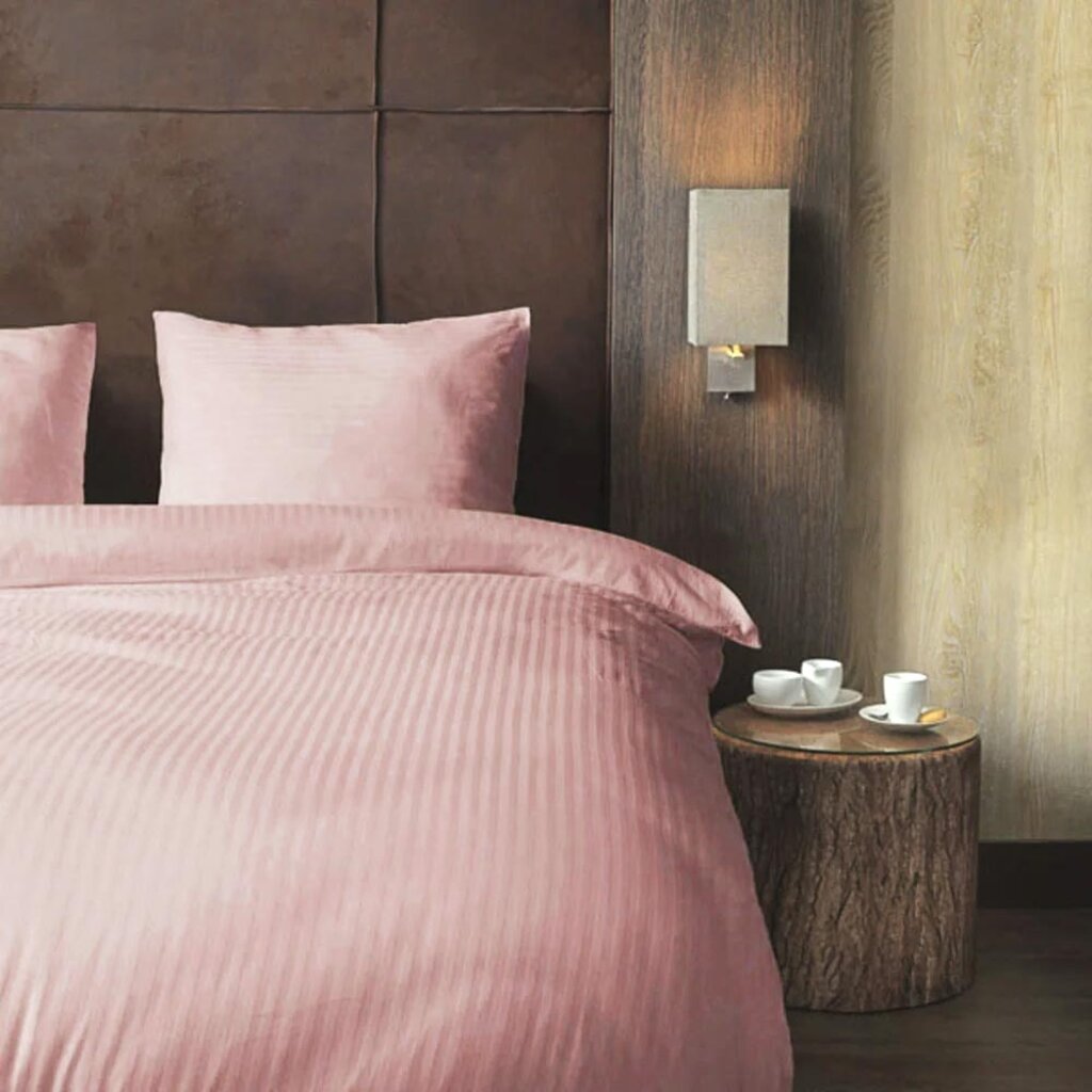 Beau Maison Kussensloop Hotel Line Tea Pink - 60x70cm  - 2 stuks