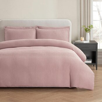 Beau Maison Wafel Dekbedovertrek Roze