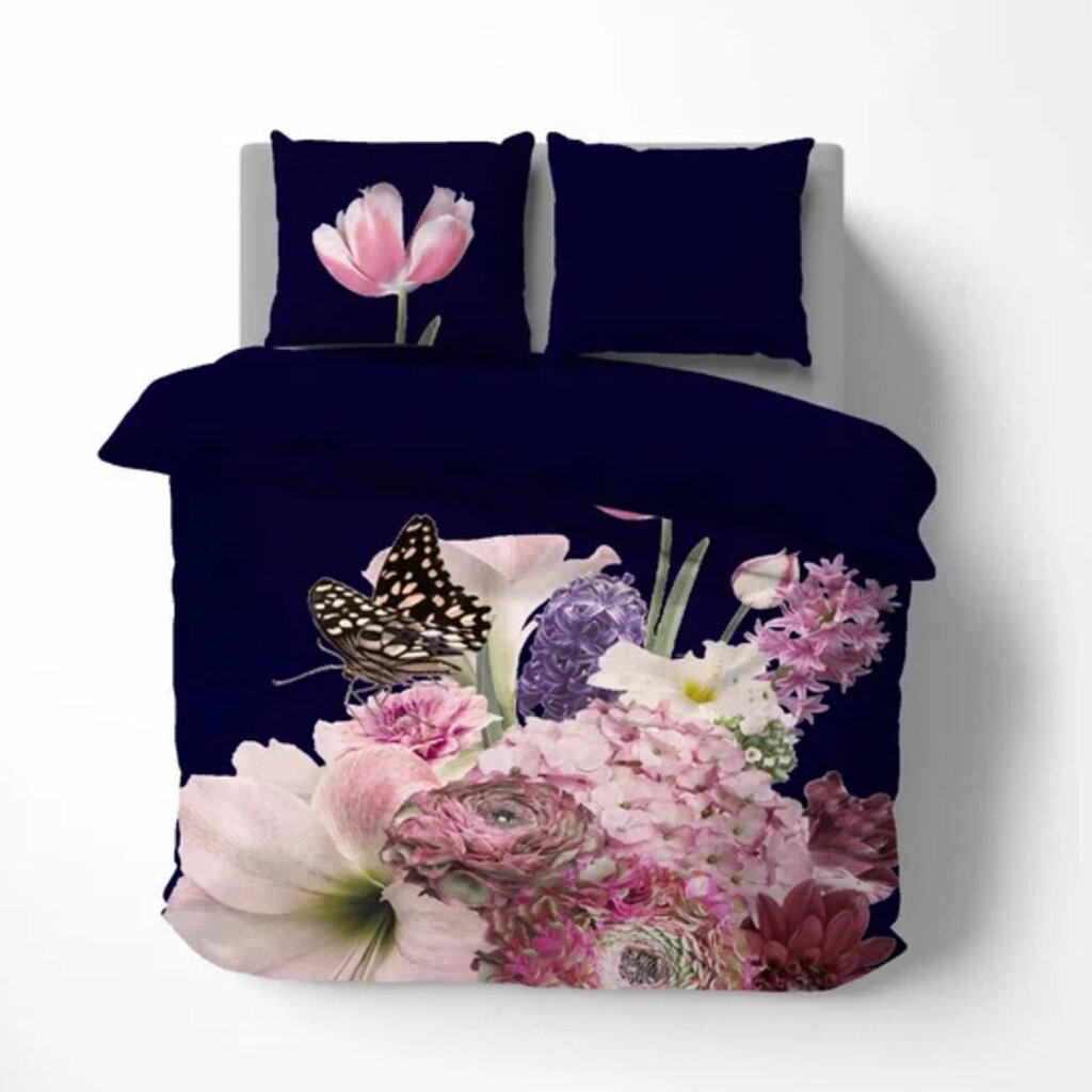 Husch Dekbedovertrek Spring Flower Blauw